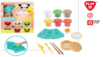Playgo Set de Plastilina Pastelitos Chinos con 6 Botes de 56 g y Accesorios