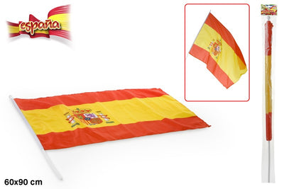 BANDERA ESPAÑA 60X90 CM. CON MASTIL