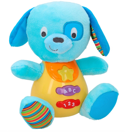 WINFUN-PELUCHE PERRITO LUZ & SONIDO ESPAÑOL 3M+