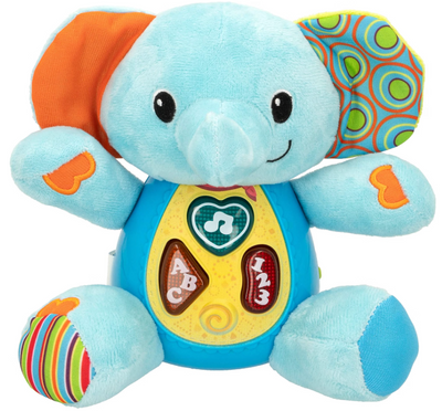 WINFUN-PELUCHE ELEFANTE LUZ & SONIDO ESPAÑOL 3M+