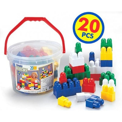 CUBO GRANDE DE CONSTRUCCIONES CON 20 PIEZAS