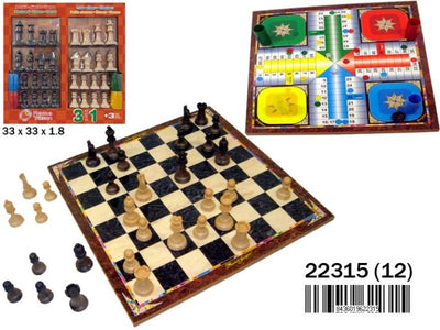 TABLERO MADERA 3 EN 1
