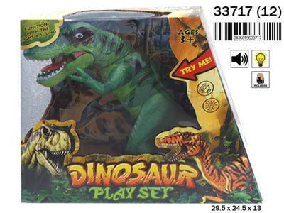 DINOSAURIO LUZ Y SONIDO 38CM. PILAS INCL.