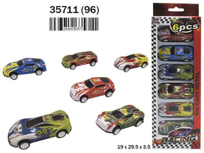 CAJA 6 COCHES METAL