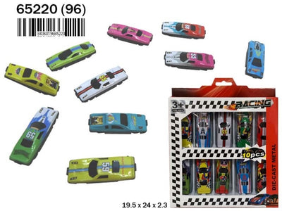CAJA 10 COCHES METAL