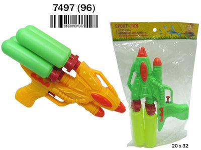 PISTOLA AGUA 27CM 4 DEPOSITOS 2 DISPAROS