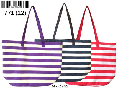 BOLSO PLAYA 3 SURTIDOS RAYAS