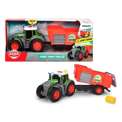TRACTOR FENDT GRANJA TRAILER 26 CM LUZ Y SONIDO