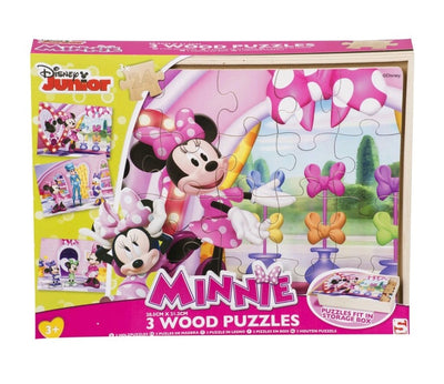 PACK 3 PUZZLES MADERA DE MINNIE