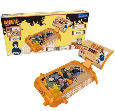 Pinball electrónico de mesa Naruto con un gran diseño, sonidos, luces y puntuación digital para jugar solo o retar a tu amigo