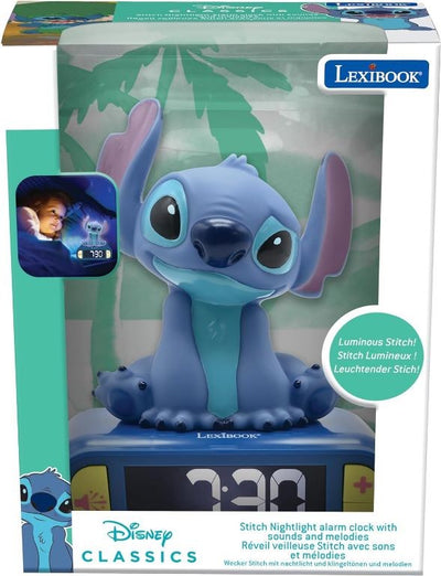 STITCH DESPERTADOR DIGITAL CON LUZ NOCHE 3D