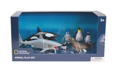 SET 7 FIG. ANIMALES POLARES (ORCA, TIBUR., LEÓN MAR. Y PINGÜ