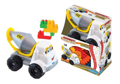 CAMION HORMIGONERA CON 20 BLOQUES