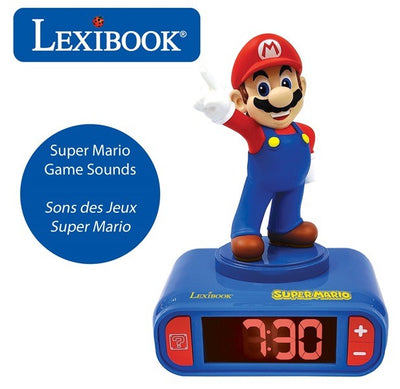 Super Mario Despertador digital 3D y efectos sonoros