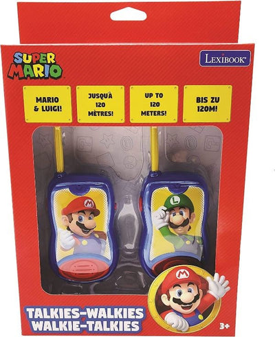 WALKIE TALKIES DE SUPER MARIO, RANGO 120 M