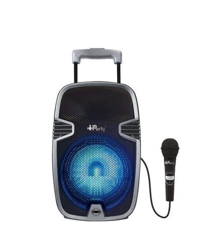 Karaoke Trolley con Bluetooth, micro, luces y ruedas