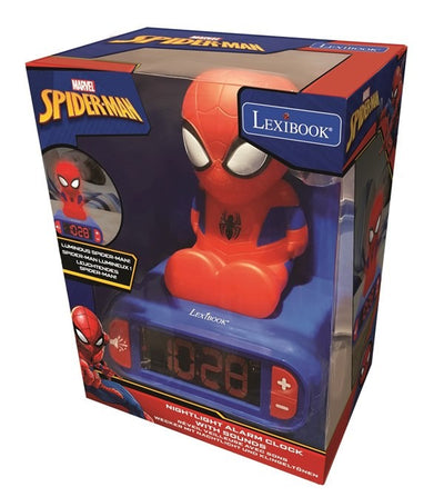SPIDERMAN DESPERTADOR DIGITAL CON LUZ DE NOCHE 3D Y EFECTOS SONOROS