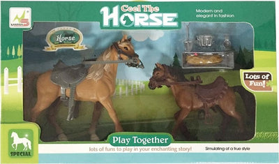SET DE 2 CABALLOS C/ACCESORIOS